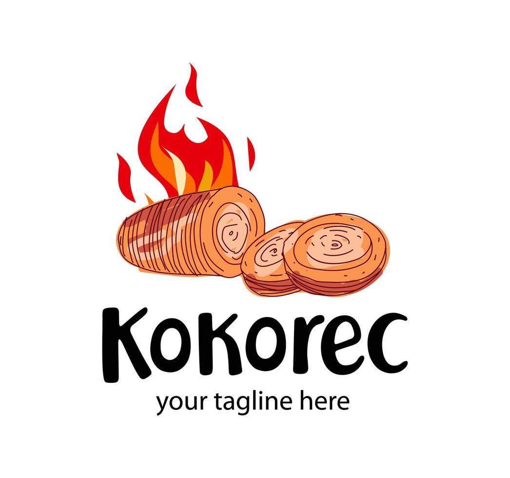 Kokorec vector logo design.