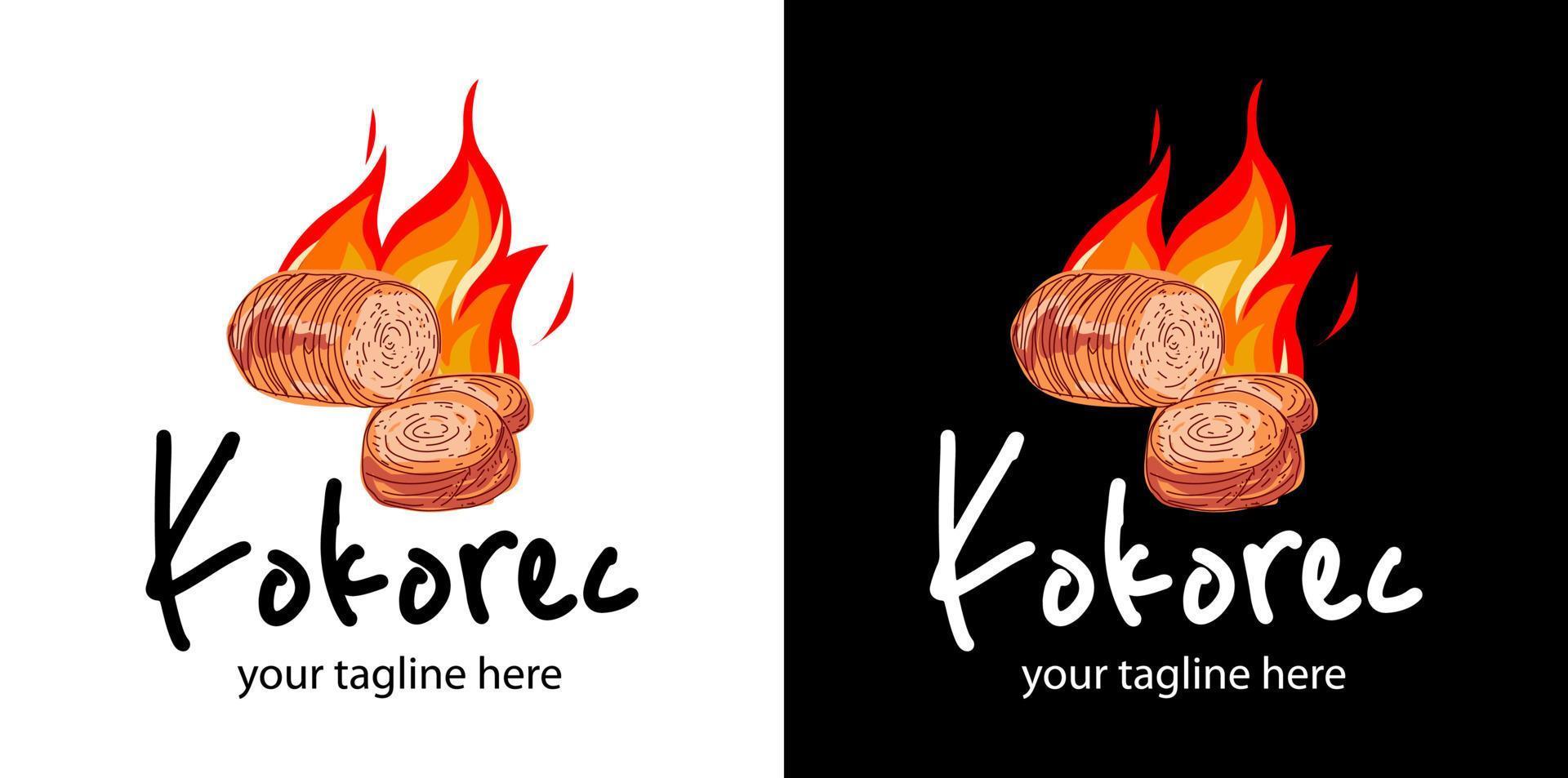 Kokorec vector logo design.