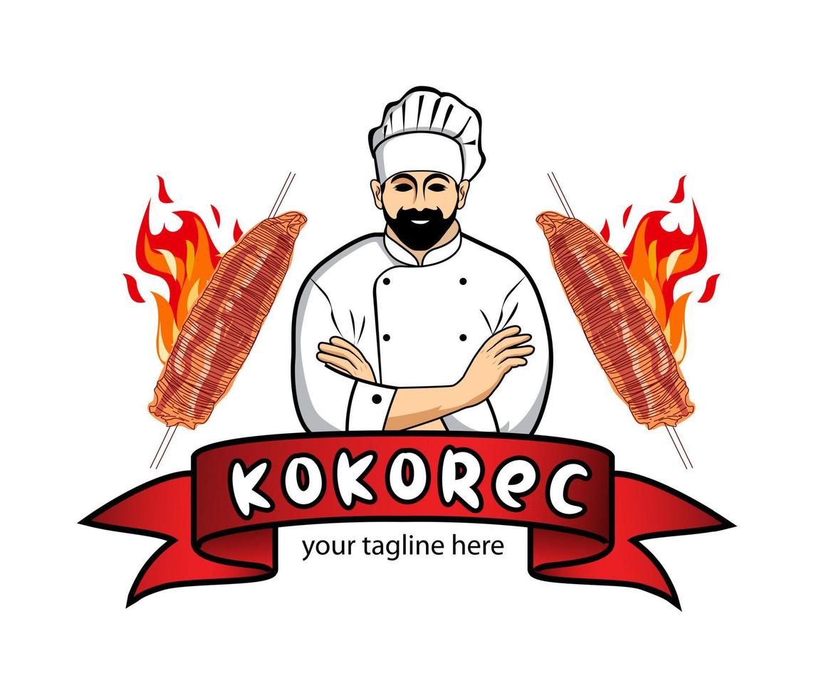 Kokorec vector logo design.