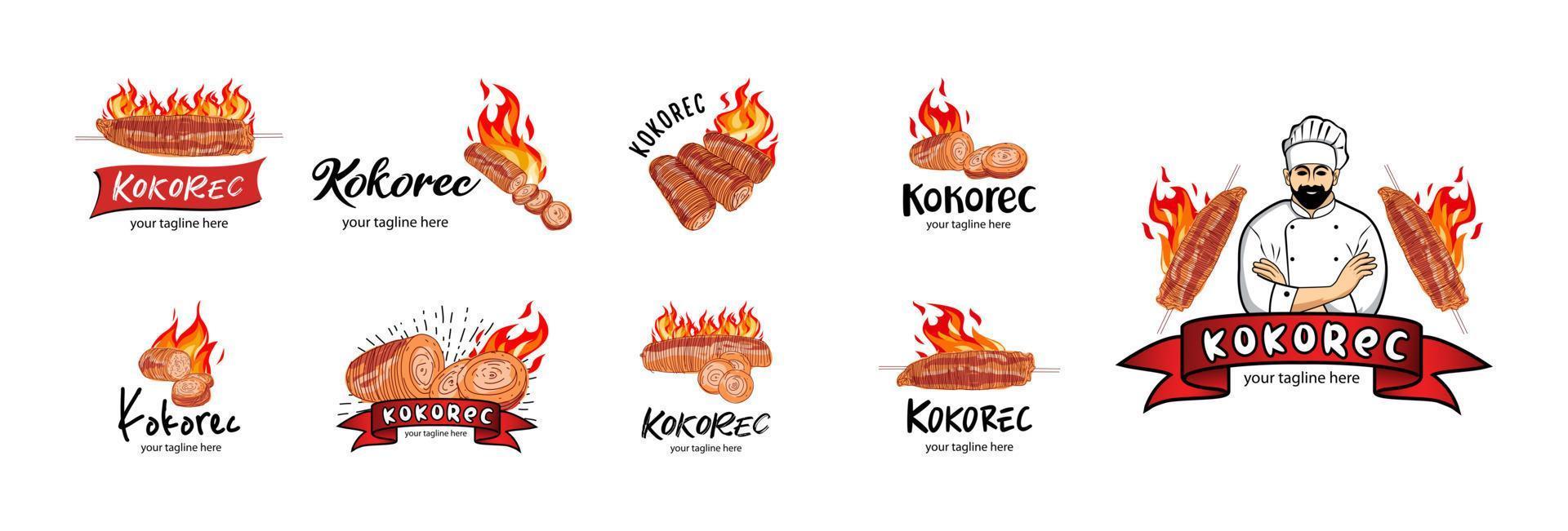 Kokorec vector logo design.