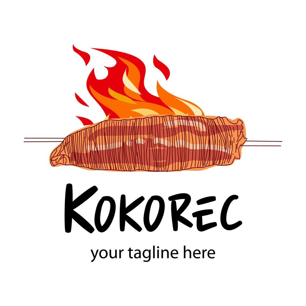 Kokorec vector logo design.