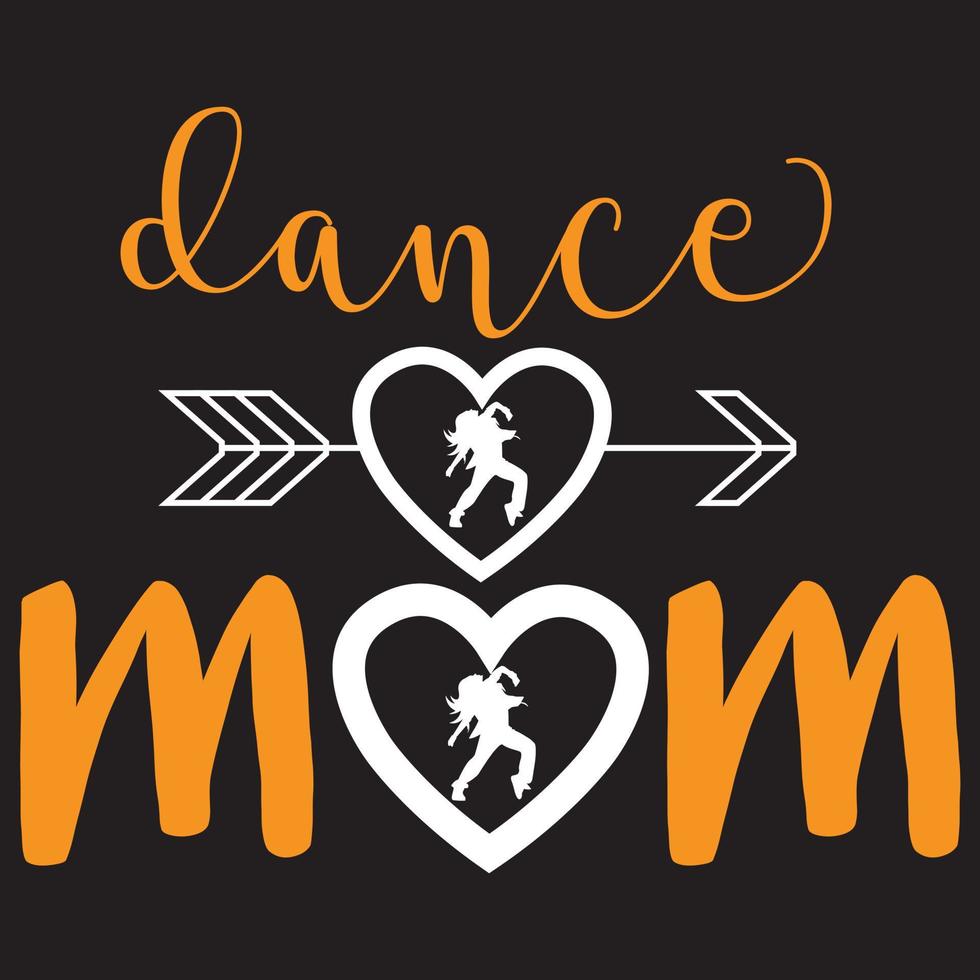 diseño de camiseta de mamá bailarina vector