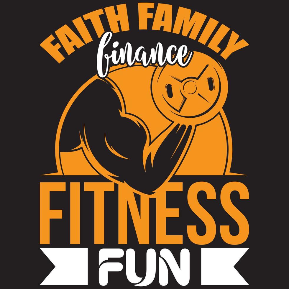 faith family finance fitness fun vector