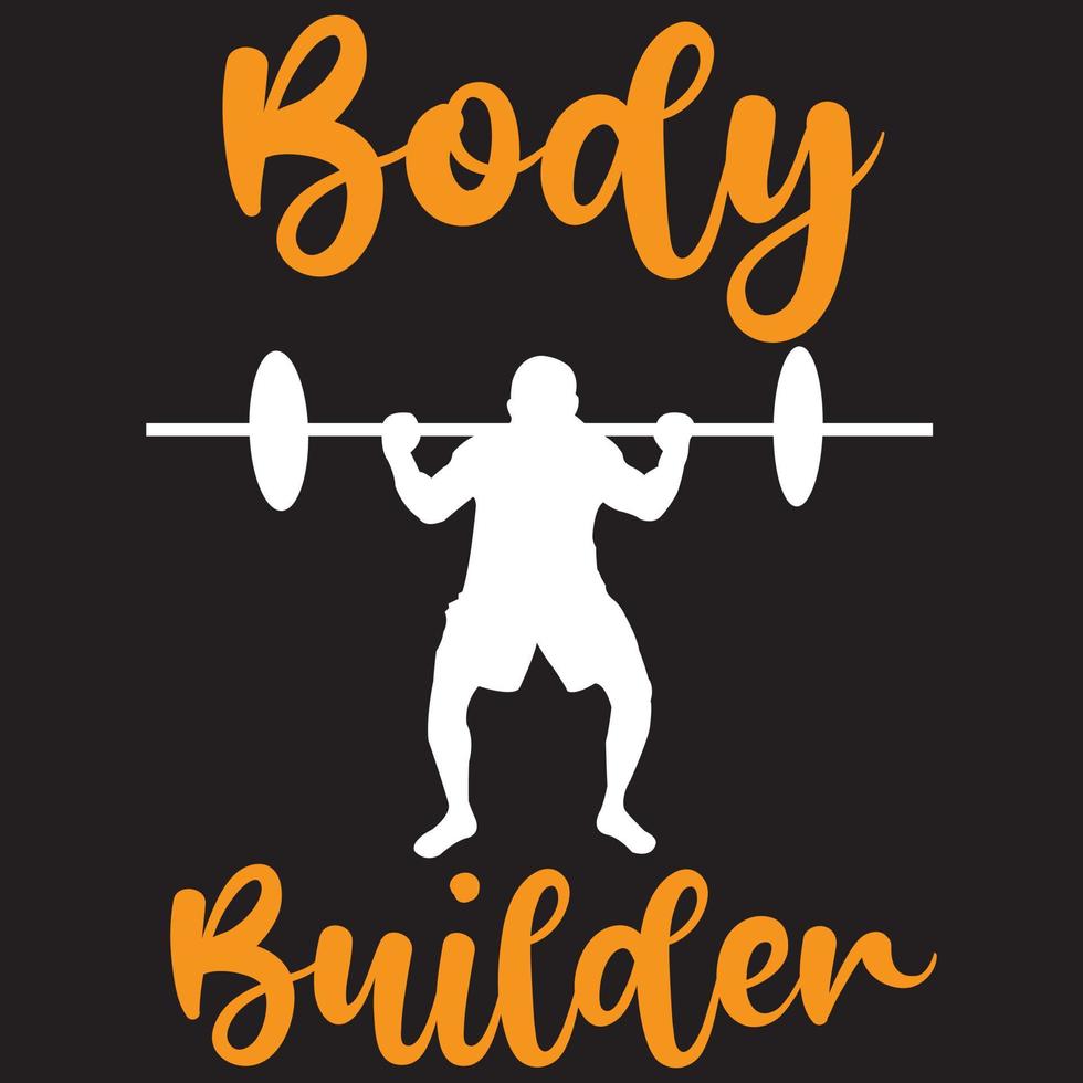 body builder t shirt design vector