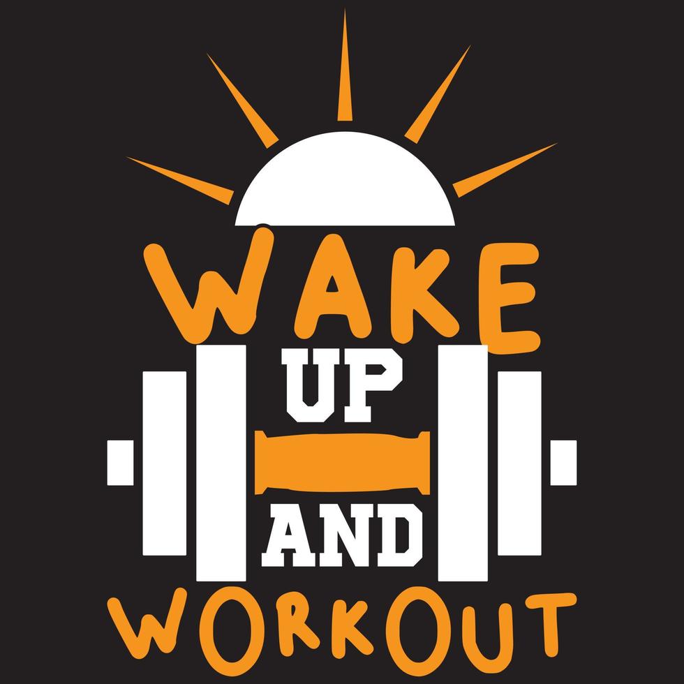 wake up and workout vector