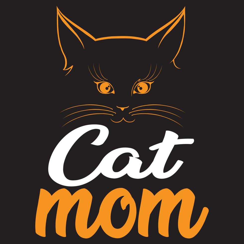 diseño de camiseta de mamá gato vector