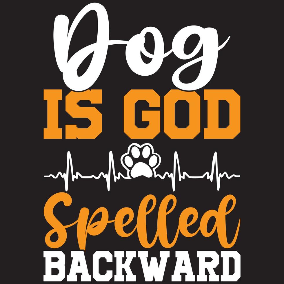 dog is god spelled backward vector