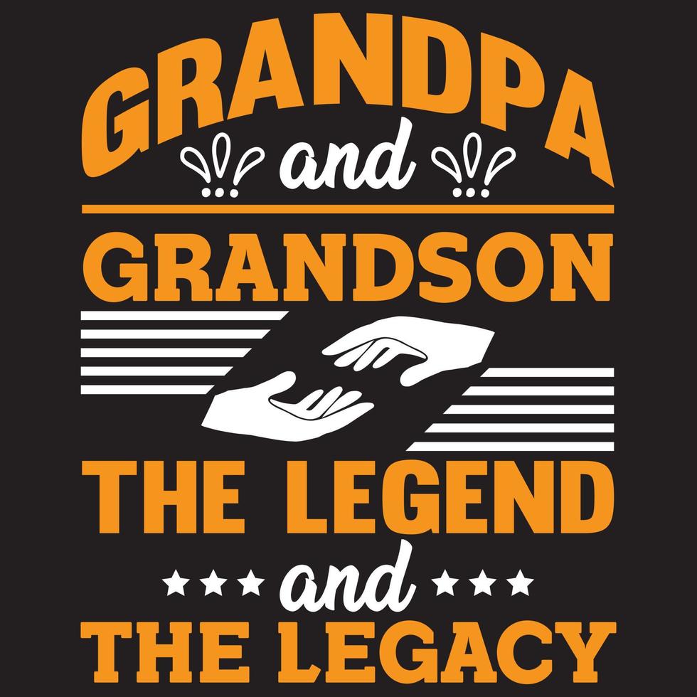 grandpa and grandson the legend and the legacy vector