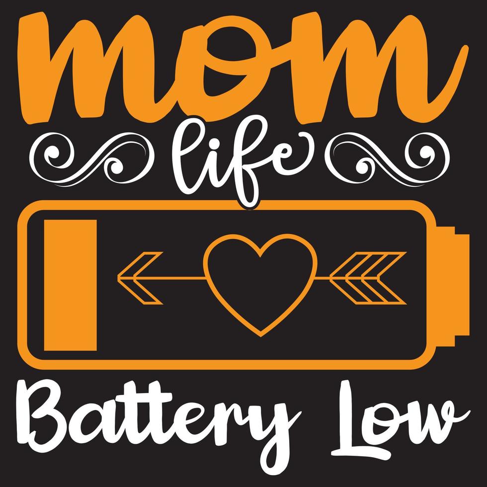 mom life battery low vector