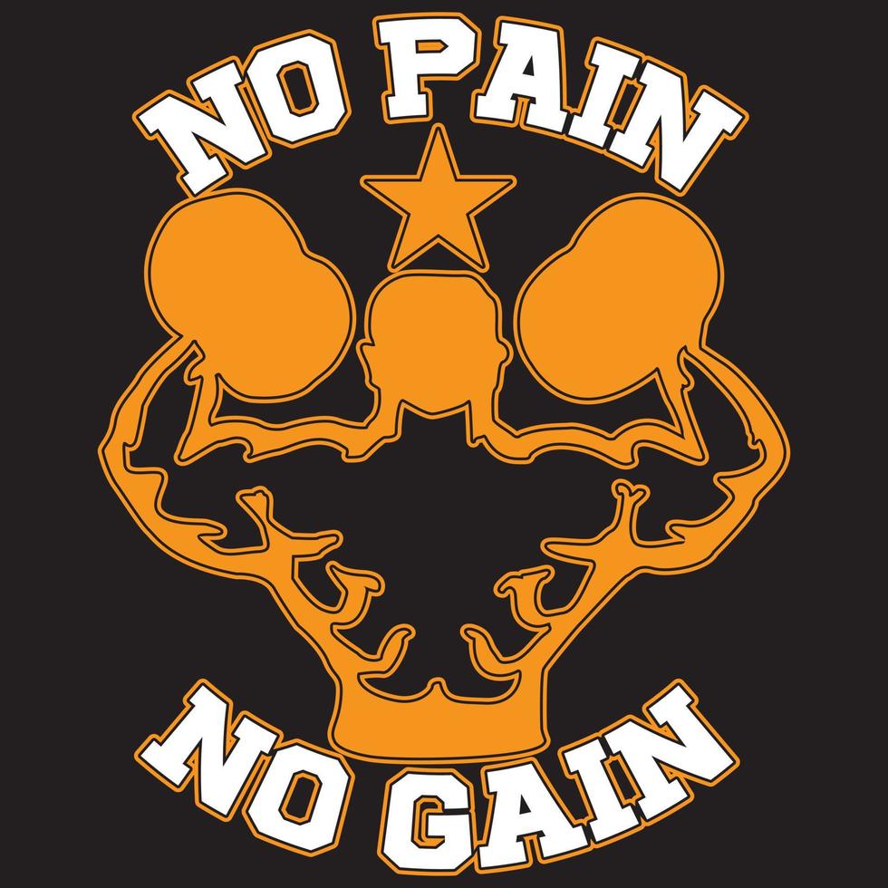 no pain no gain vector