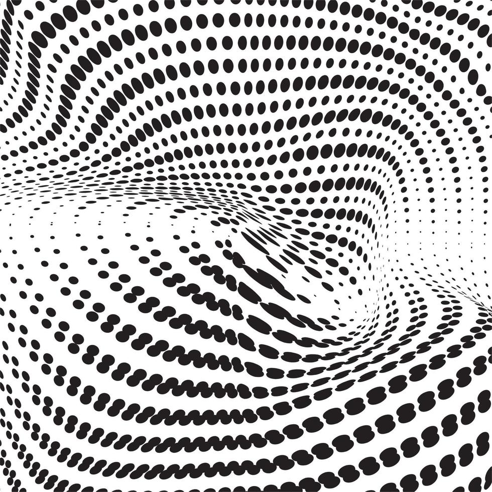 3D abstract monochrome background with dots pattern vector design, technology theme, dimensional dotted flow in perspective, big data, nanotechnology.