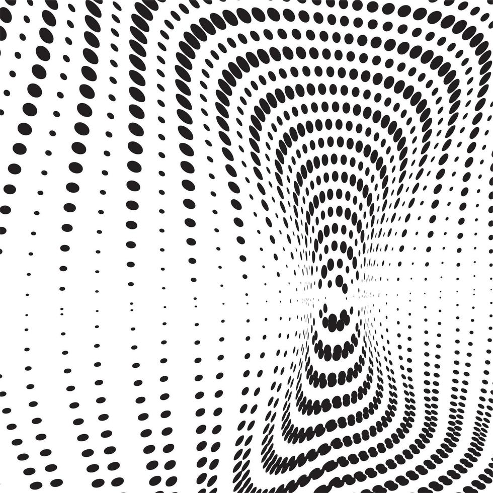 Fondo monocromático abstracto 3d con diseño vectorial de patrón de puntos, tema tecnológico, flujo punteado dimensional en perspectiva, big data, nanotecnología. vector