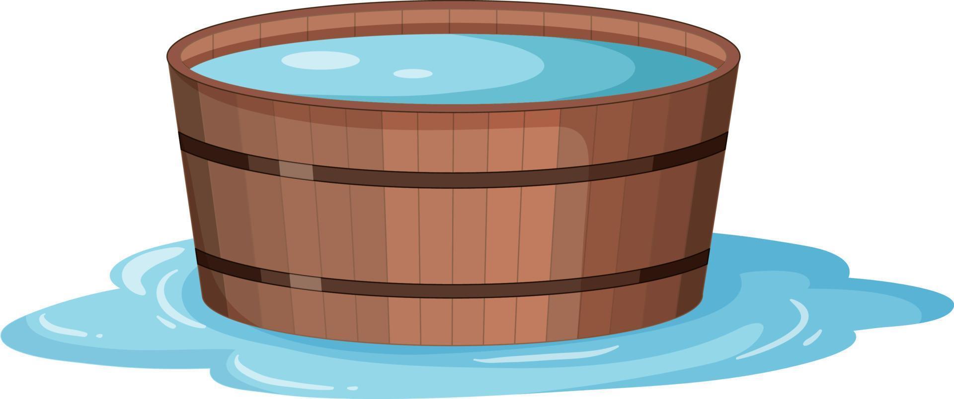 An ancient bathtub on white background vector