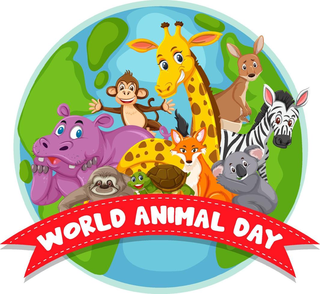 World Animal Day poster with wild animals 5186693 Vector Art at Vecteezy World Animal Day poster with wild animals 5186693 Vector Art at Vecteezy