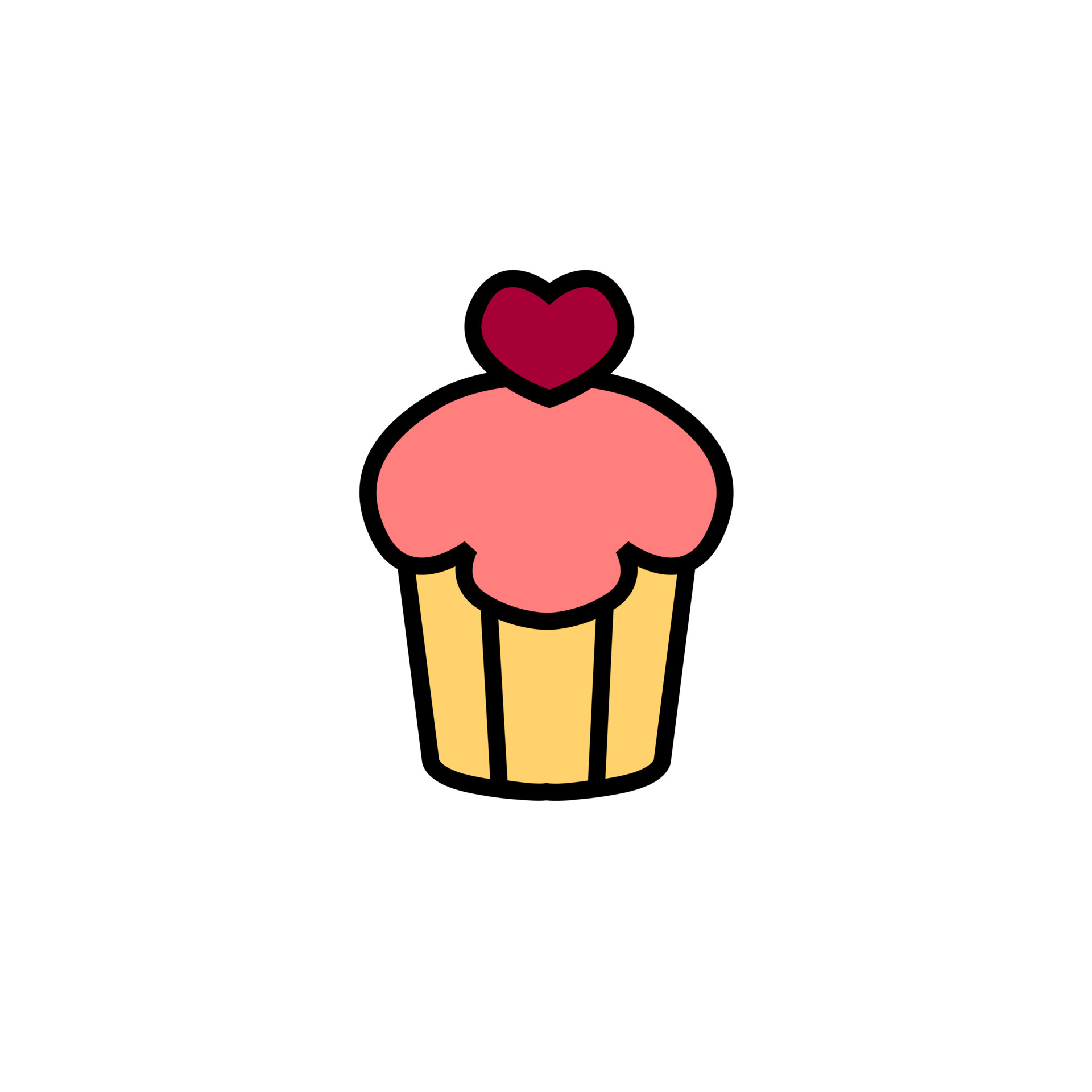 cupcake icon design. icon design for valentine. 5186801 Vector Art at Vecteezy