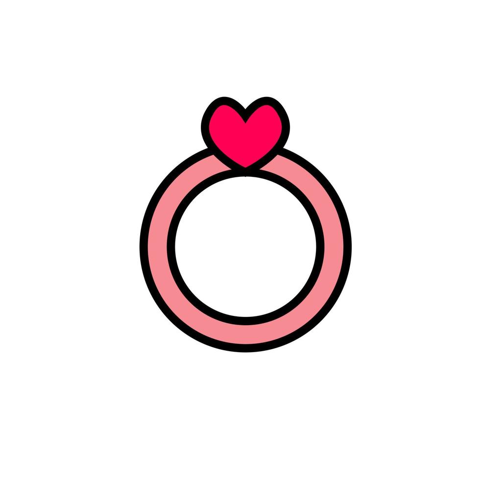 diseño de icono de anillo. diseño de iconos para san valentín. vector