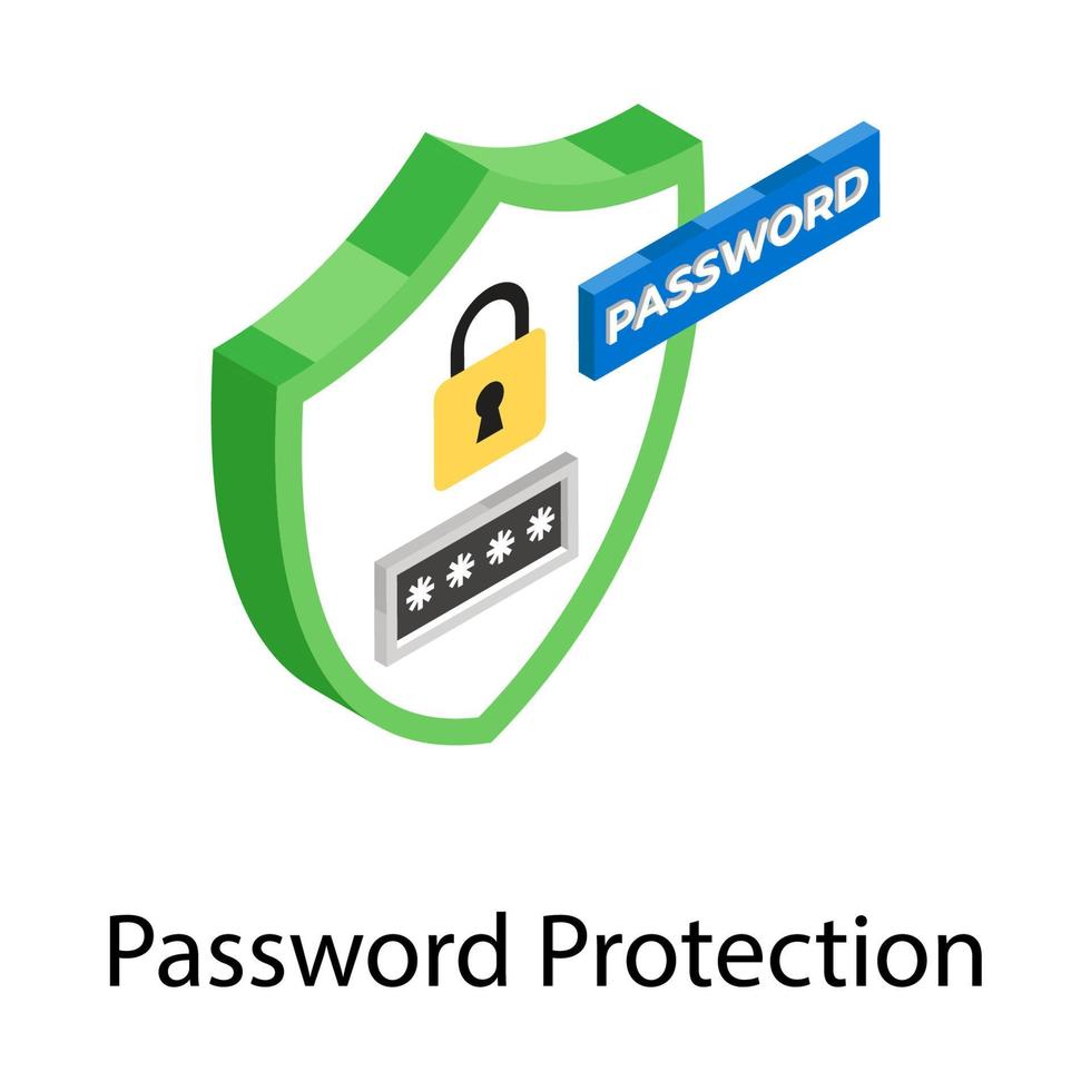 Password Protection Concepts vector