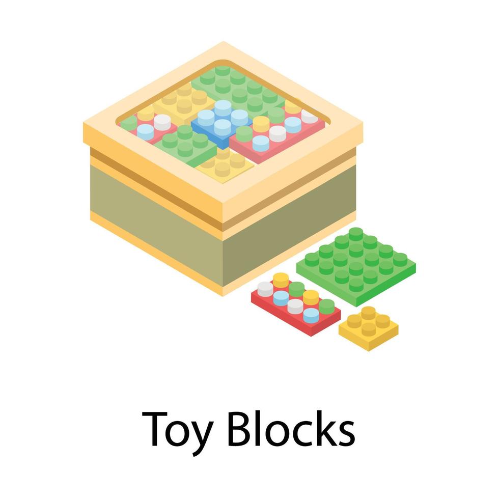 conceptos de bloques de juguete vector