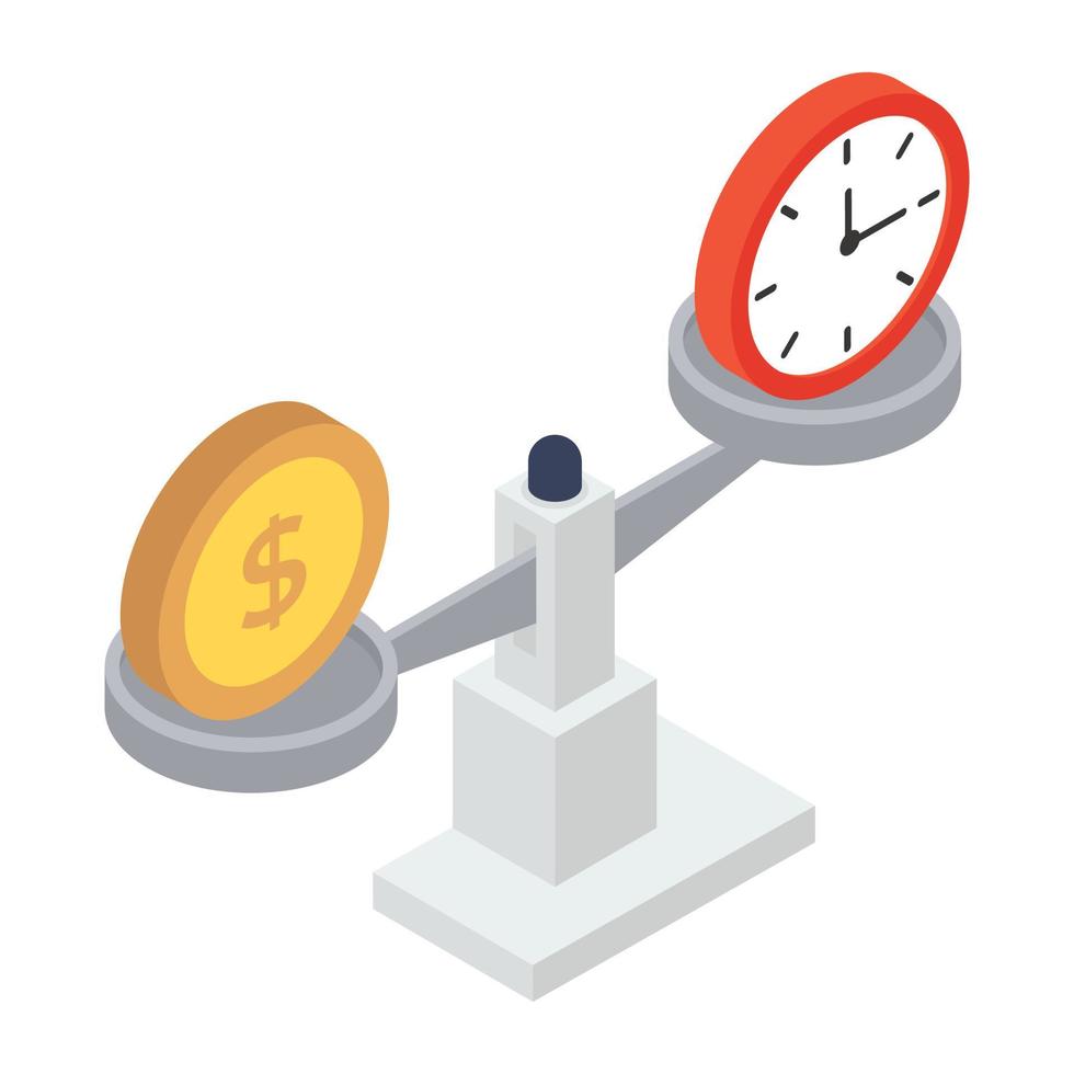 tiempo vs dólar vector