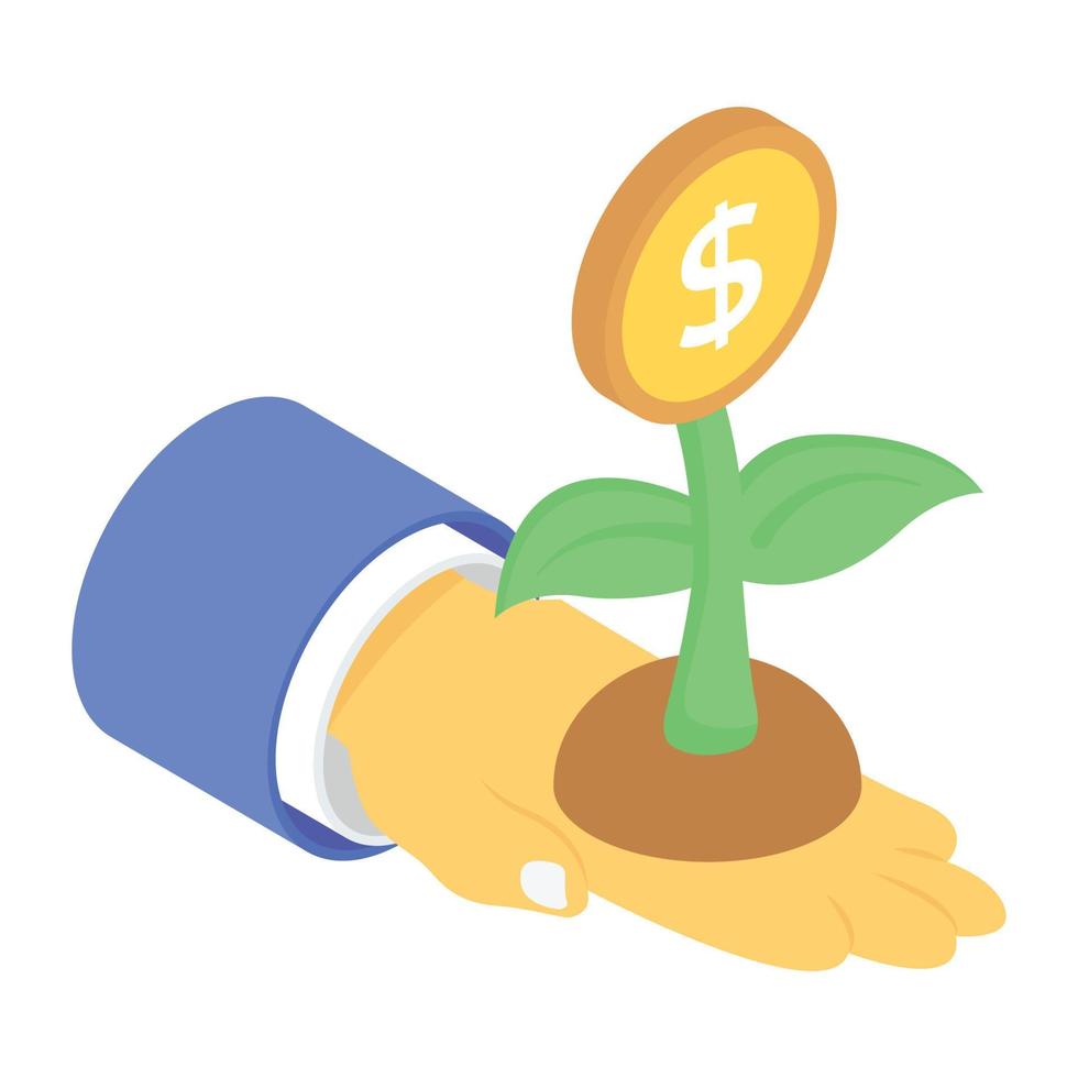 Money Growth Conceepts vector