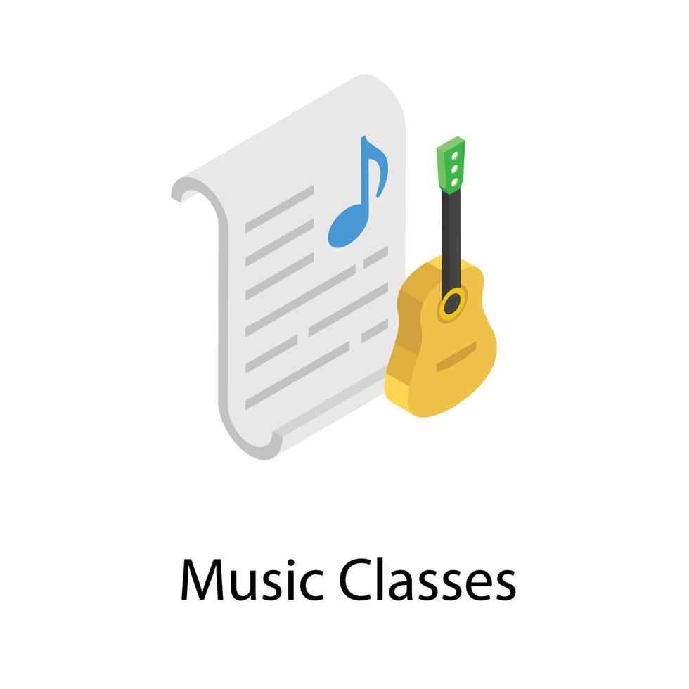 conceptos de la clase de música vector