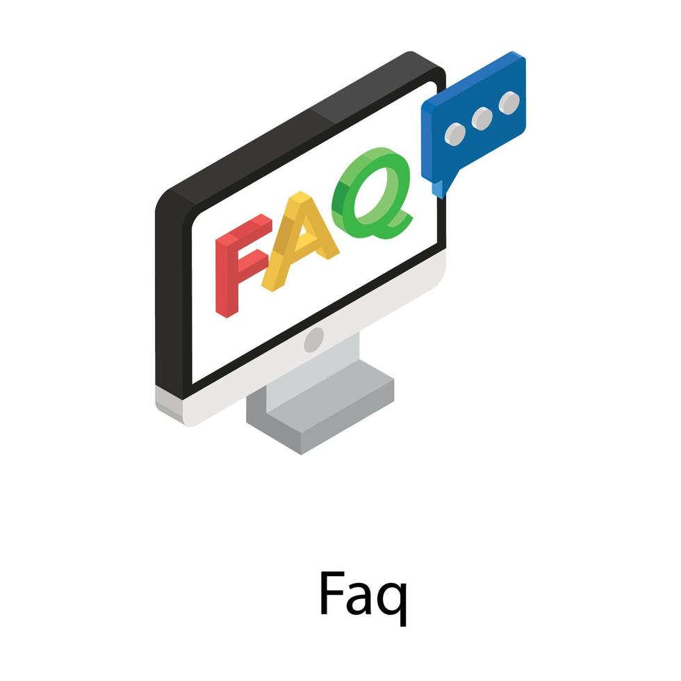 Trendy Faq Concepts vector