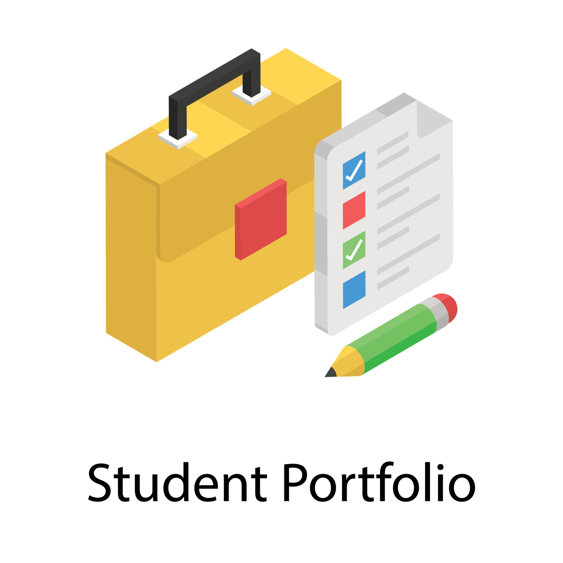 Student Portfolio Concepts 5187329 Vector Art at Vecteezy