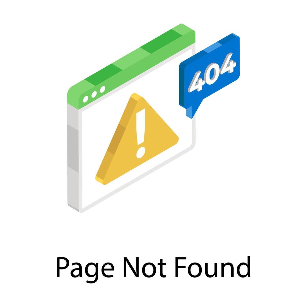 Page Not Found vector
