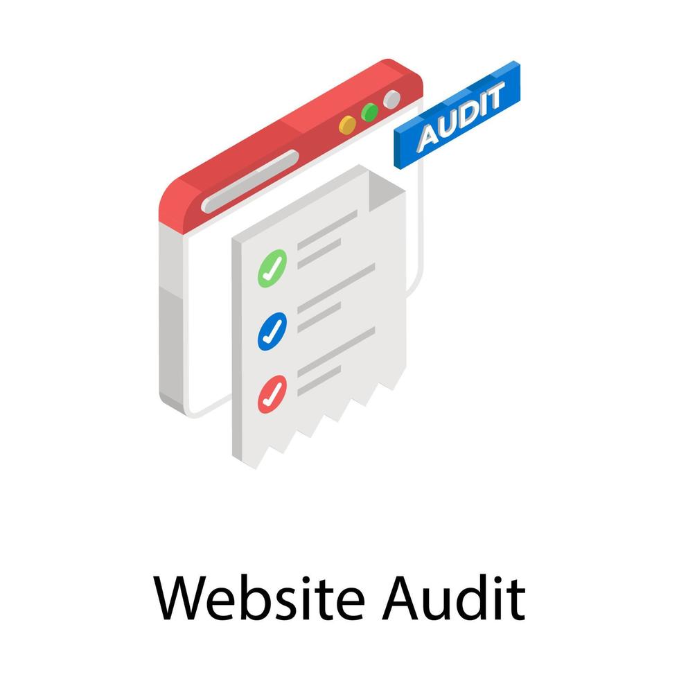 Website Audit Concepts vector