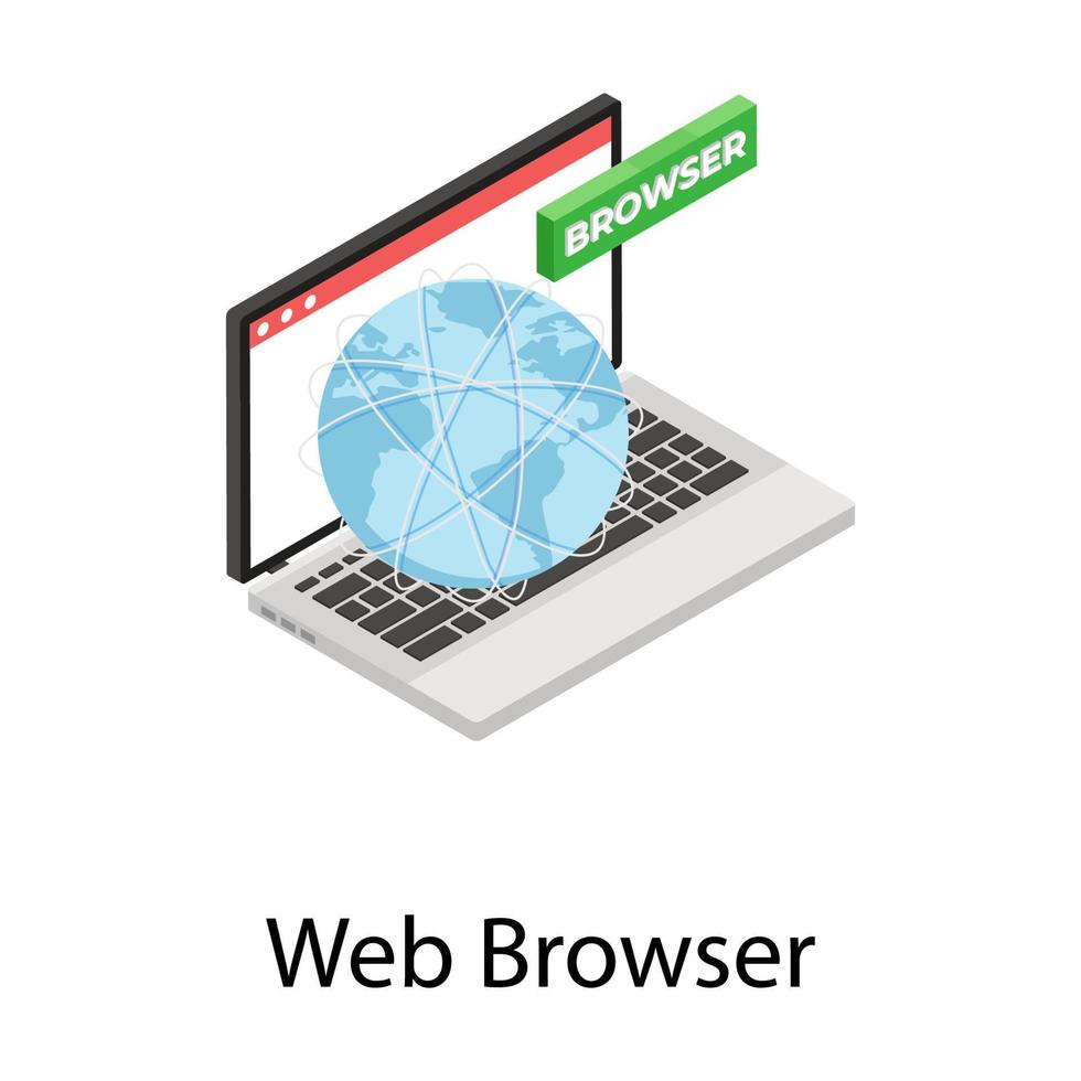 conceptos del navegador web vector