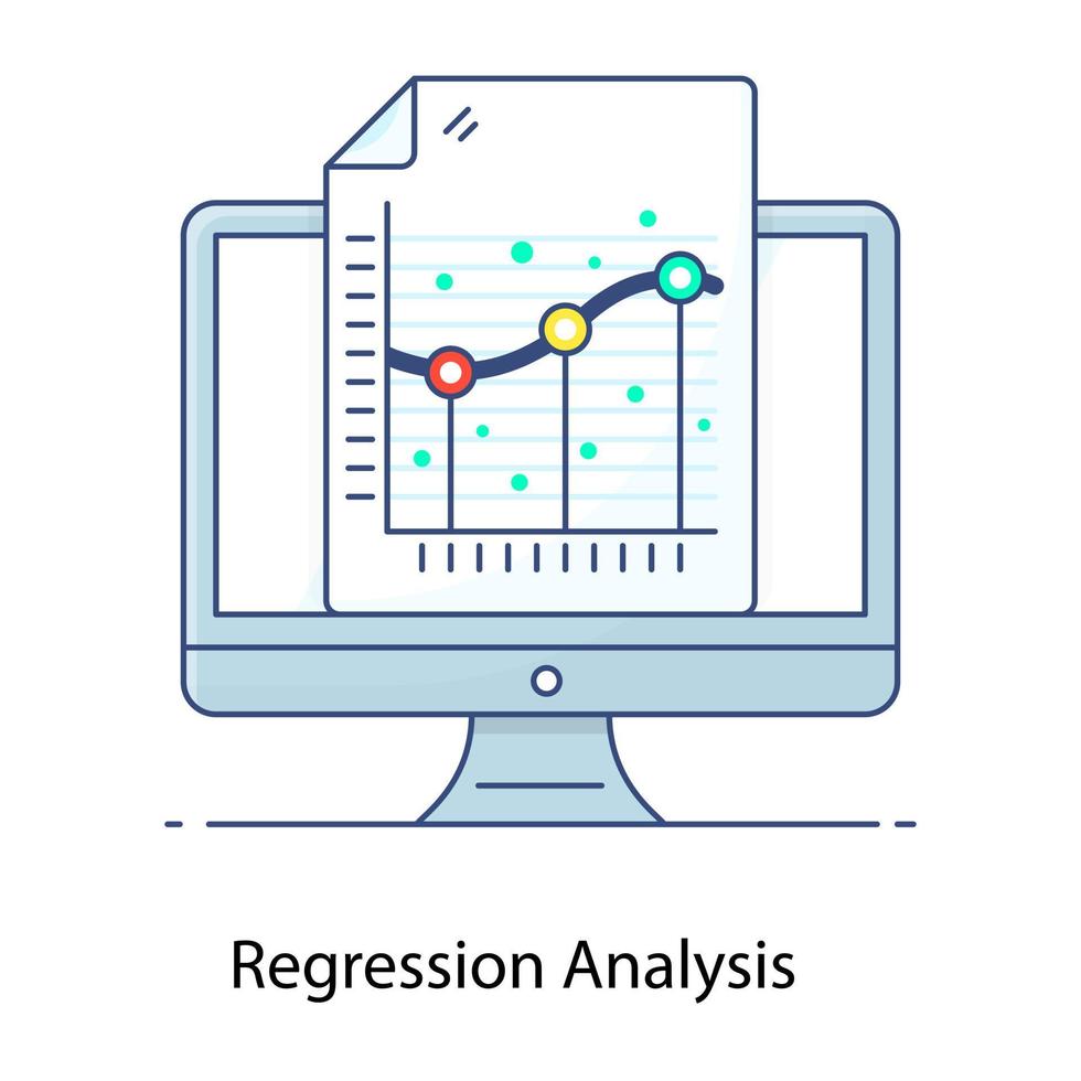 Observation method, flat outline vector of regression analysis