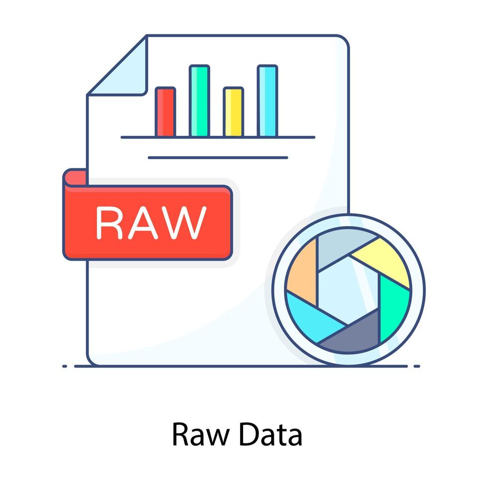 Data collection from sources, flat outline vector of raw data