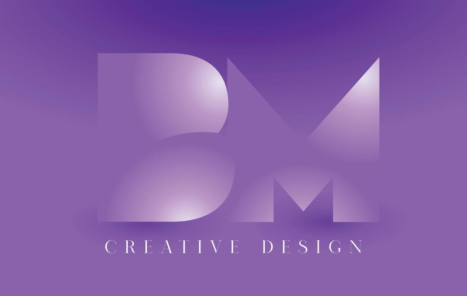 BM Logo Letter Design Concept with Abstract Minimalist Letters in a Trendy Style vector
