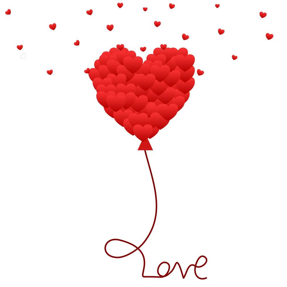 Heart shape valentines balloon vector