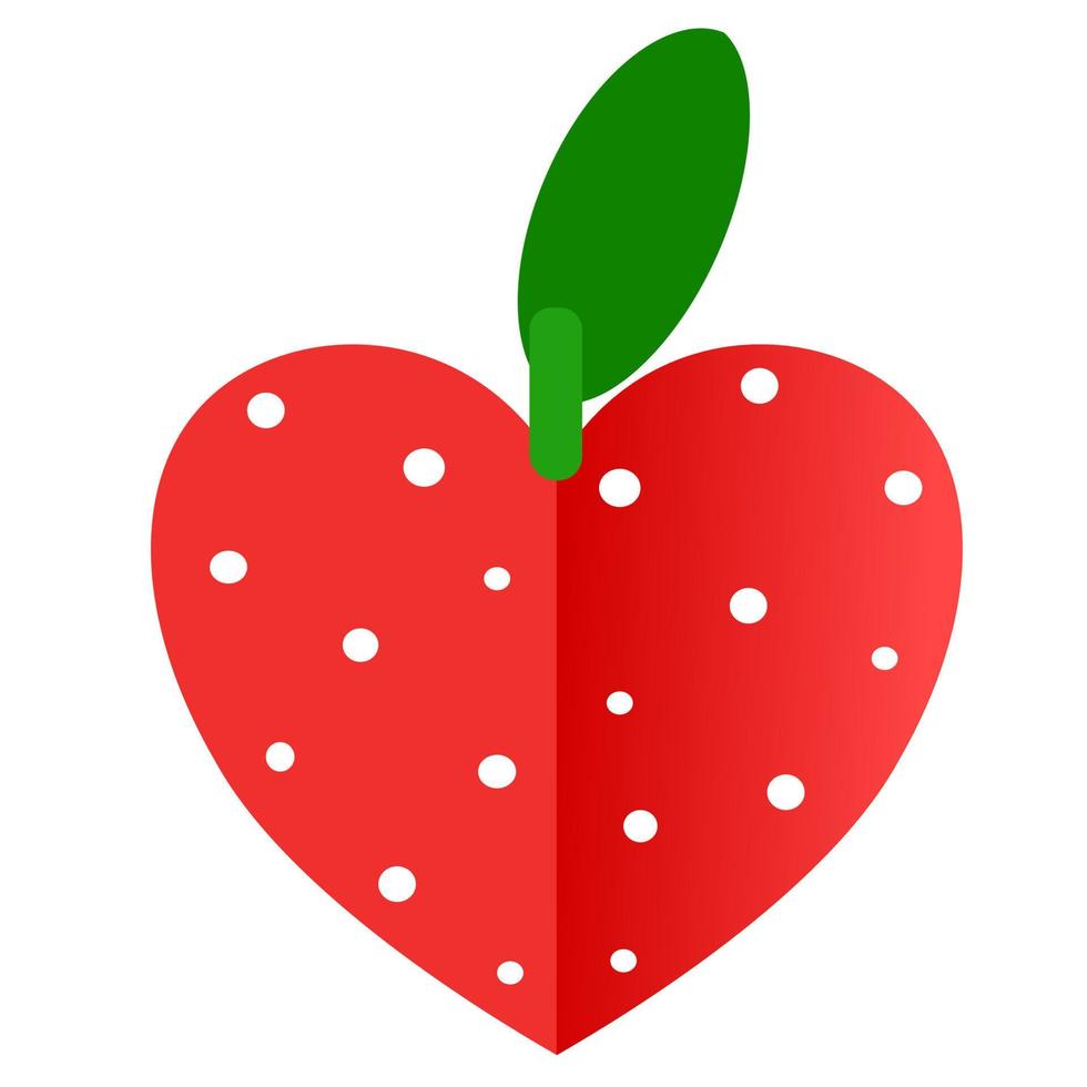Heart Shape Apple vector