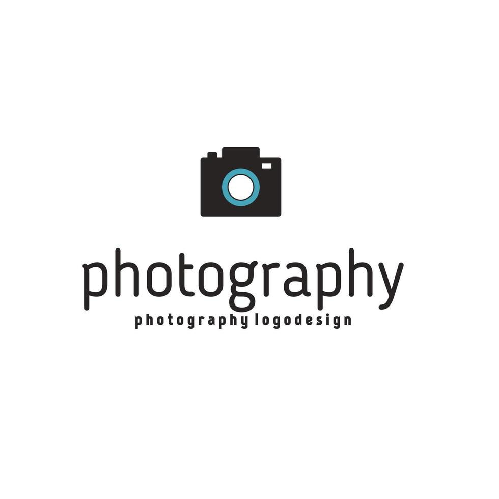 photography and photo studio logo black color. Vector design elements, business signs, logos, identities, labels, badges and other branding objects for your business. Vector illustration