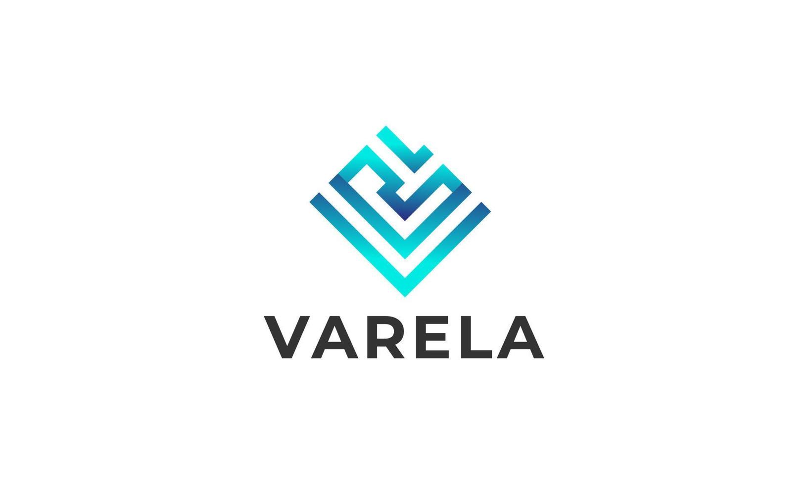 v diseño de logotipo de empresa minimalista plana vector