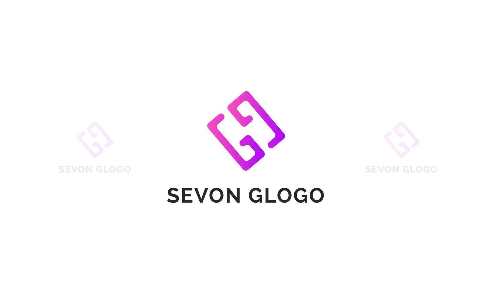 Alphabet letters icon logo SG or GS vector