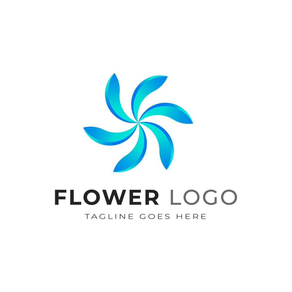 diseño de logotipo de empresa de flores vector