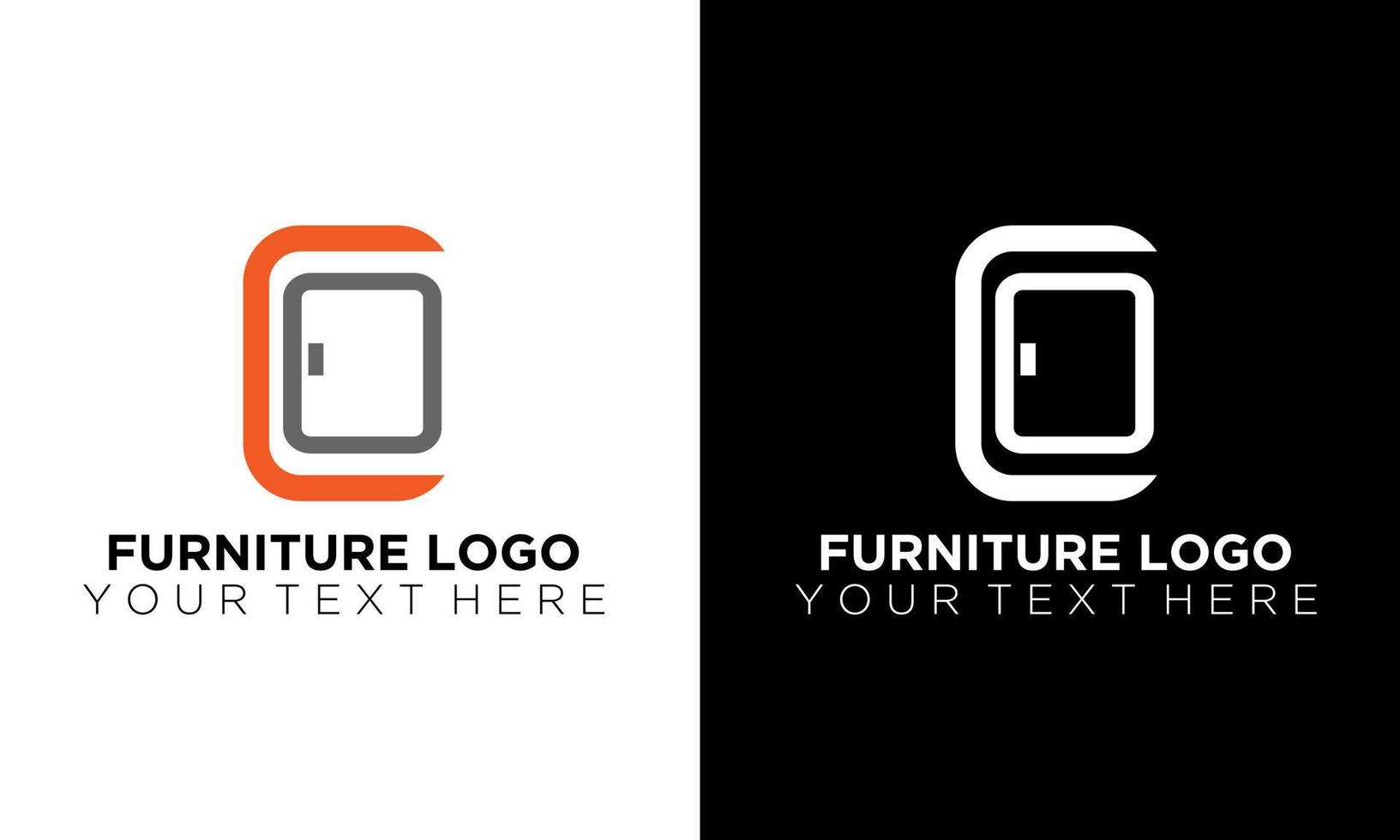 plantilla de diseño de logotipo de vector de negocio de letra c de muebles