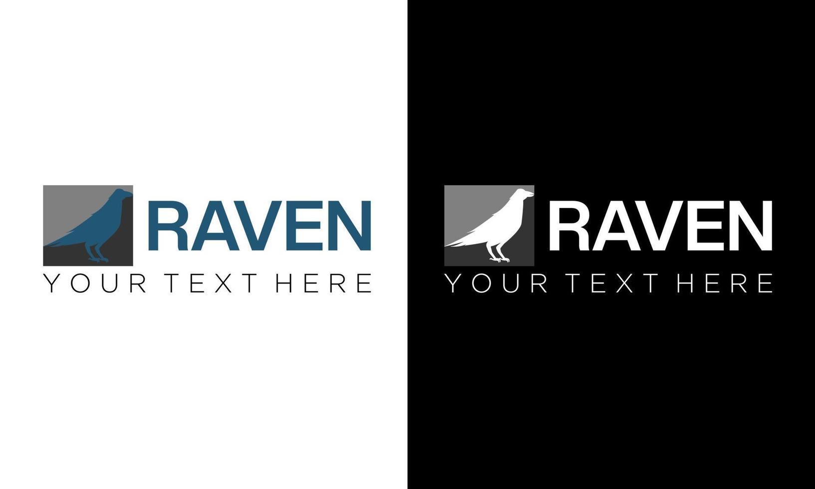 raven technology business vector logo template