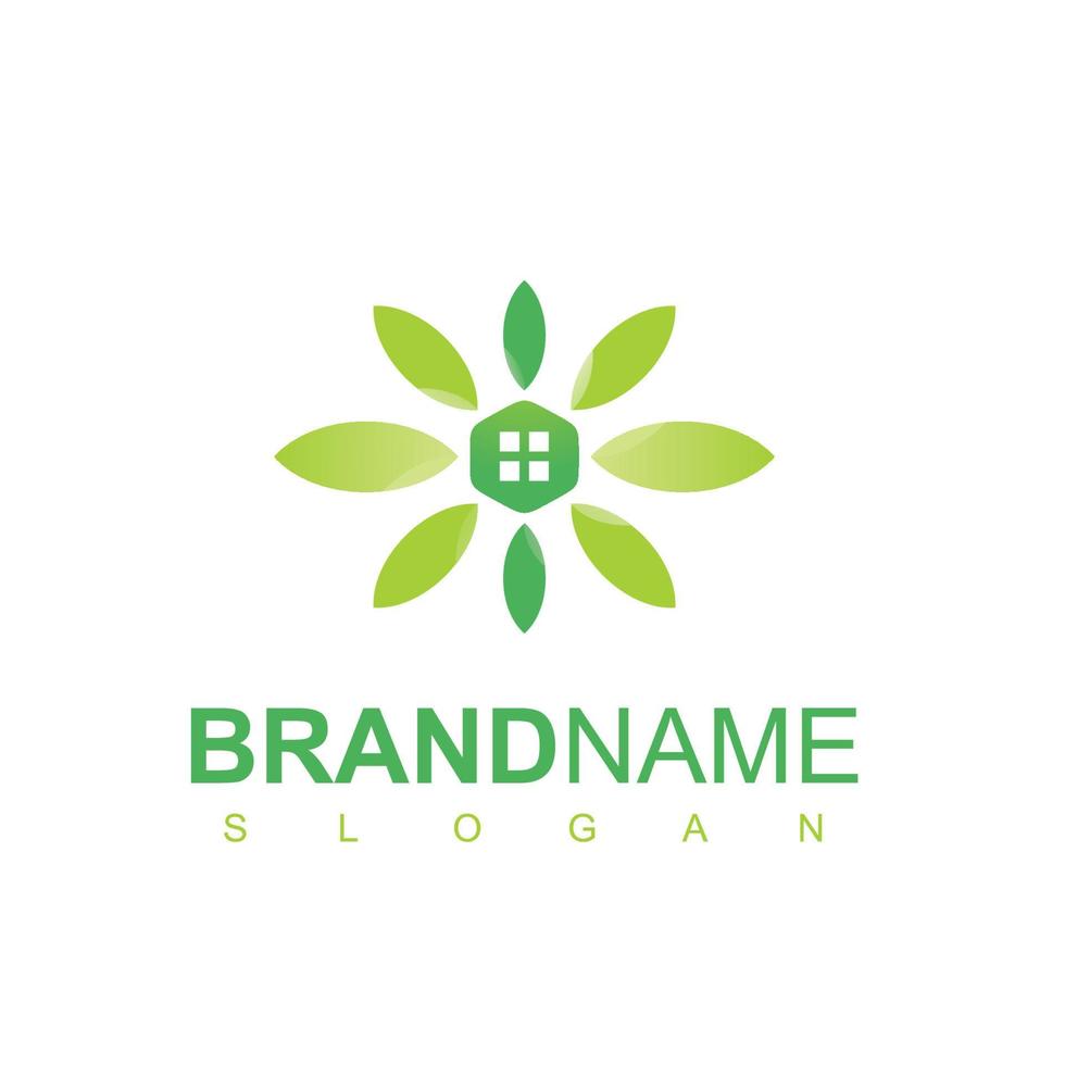 Leaf Logo Template For Natural Company vector