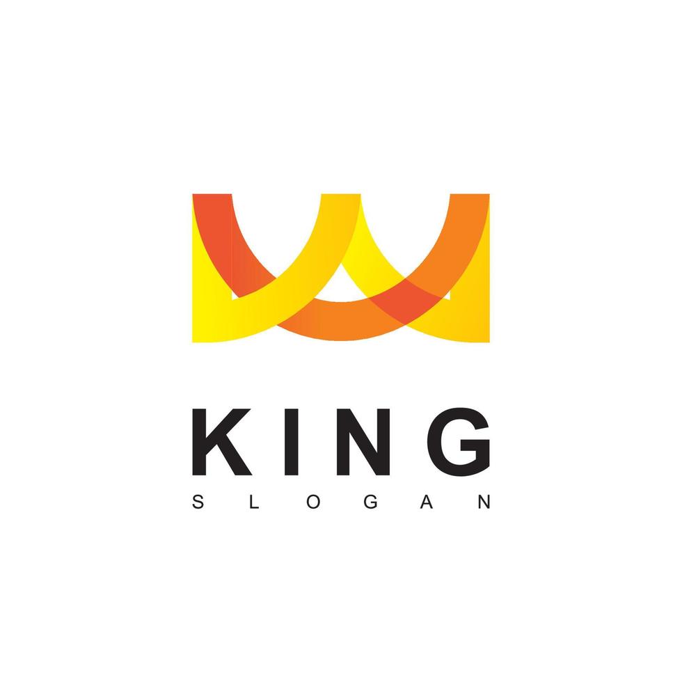 King Crown Logo Design Vector