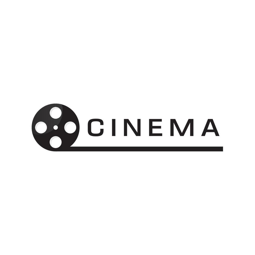 plantilla de vector de logotipo de cine aislada sobre fondo blanco