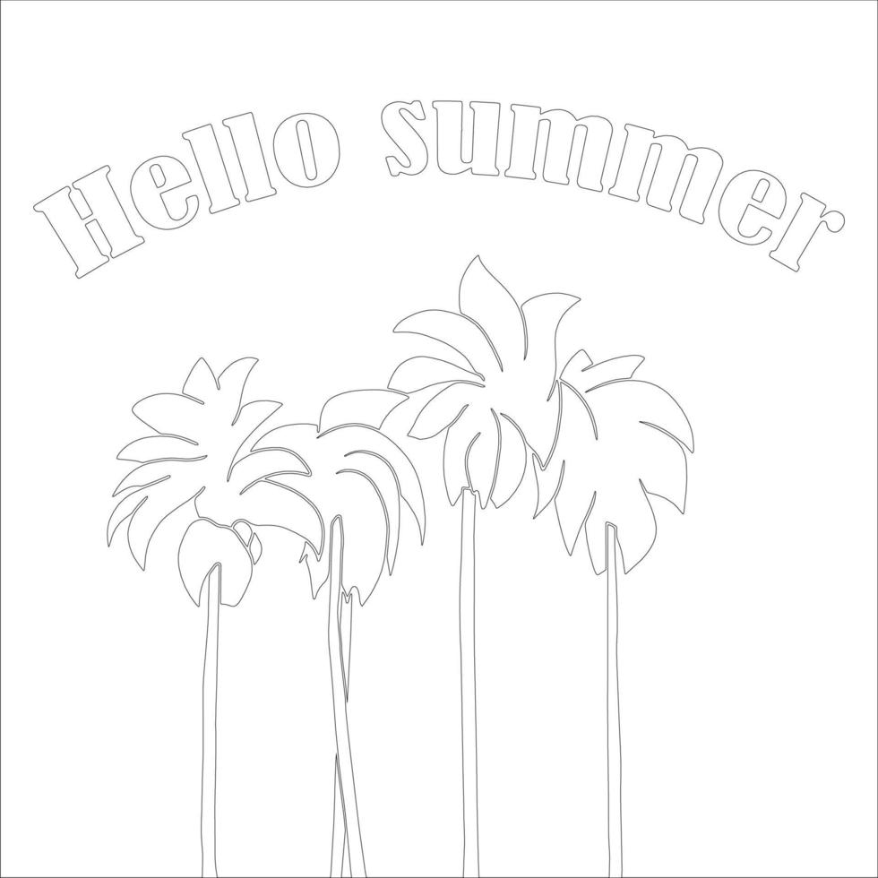Summer time vector illustration on white background.