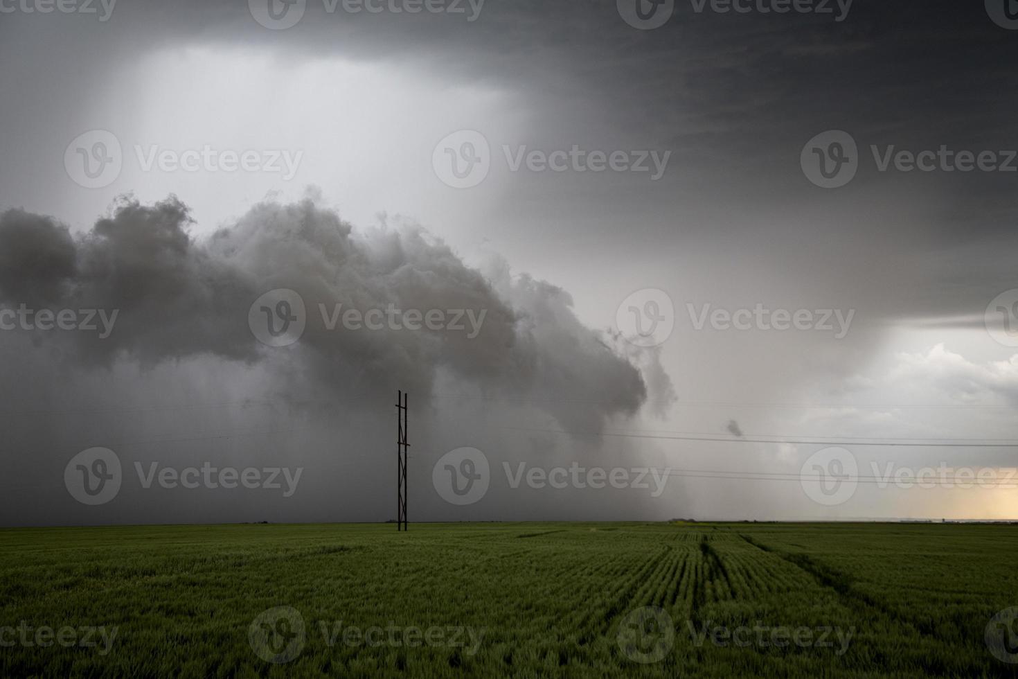 pradera nubes de tormenta foto