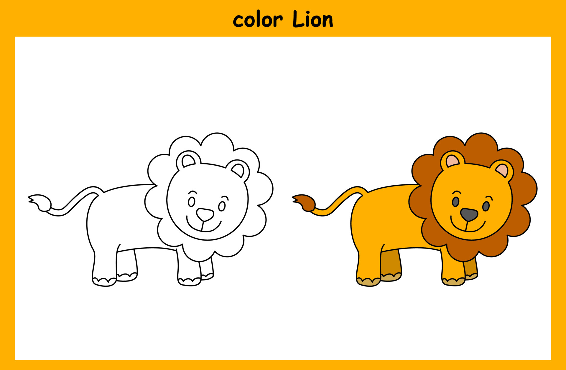 children trace and coloring lion cartoon animal 5189409 Vector Art at Vecteezy children trace and coloring lion cartoon animal 5189409 Vector Art at Vecteezy