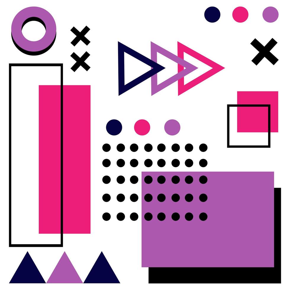 Abstract background with different geometric shapes - illustration vector