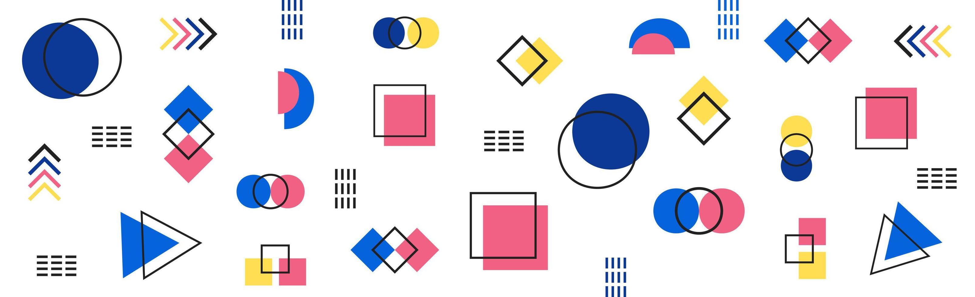 Abstract background with different geometric shapes - illustration vector