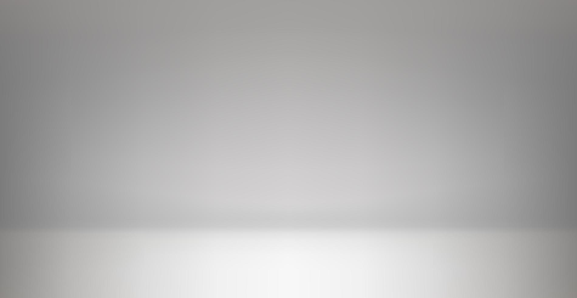 White with gray panoramic studio background with white glow - Vector